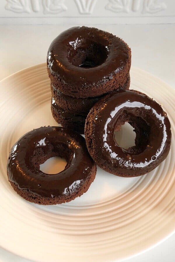 Donuts on a plate.