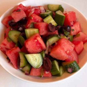 Salad in a bowl.