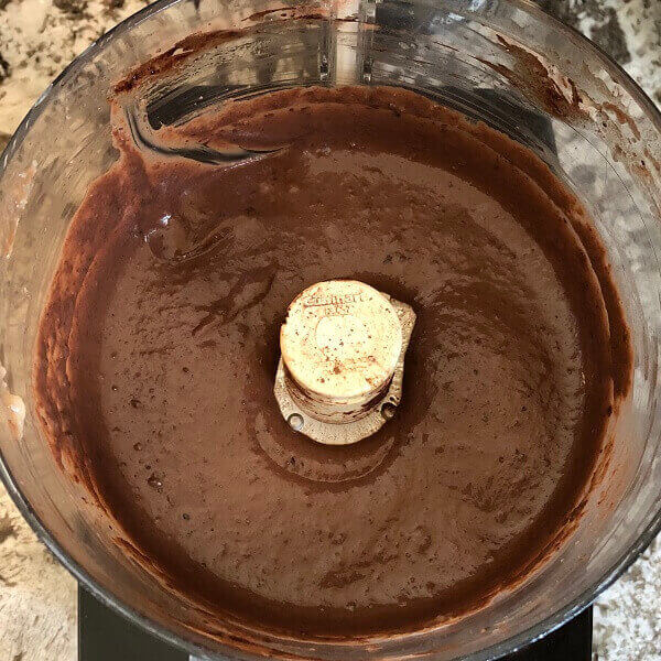 Batter in a food processor.