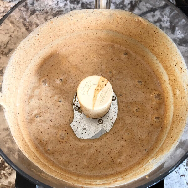 Banana ice cream in a food processor.