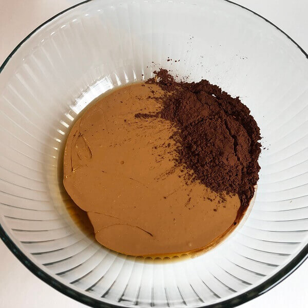 Fudge ingredients in a large glass bowl.