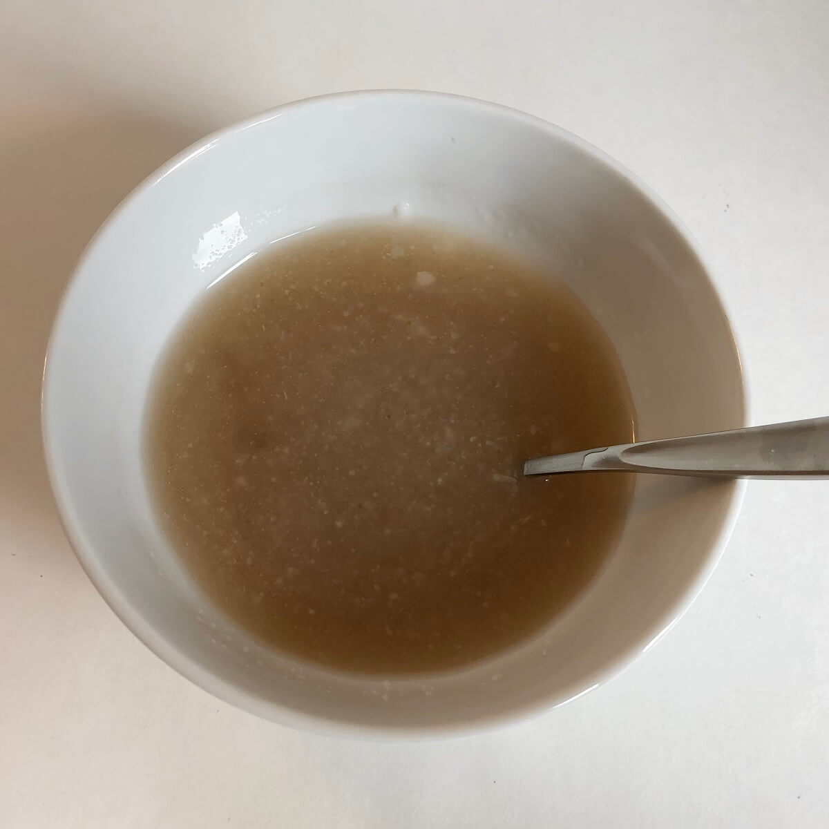 Wet ingredients in a mixing bowl.