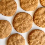 Corn flour cookies on a white plate.