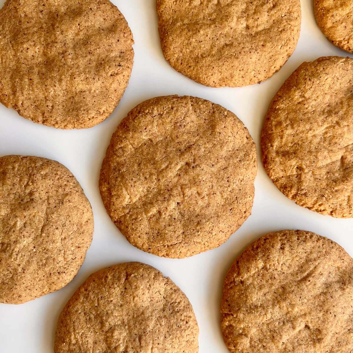 Corn flour cookies on a white plate.