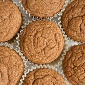 Corn flour muffins on a white plate.