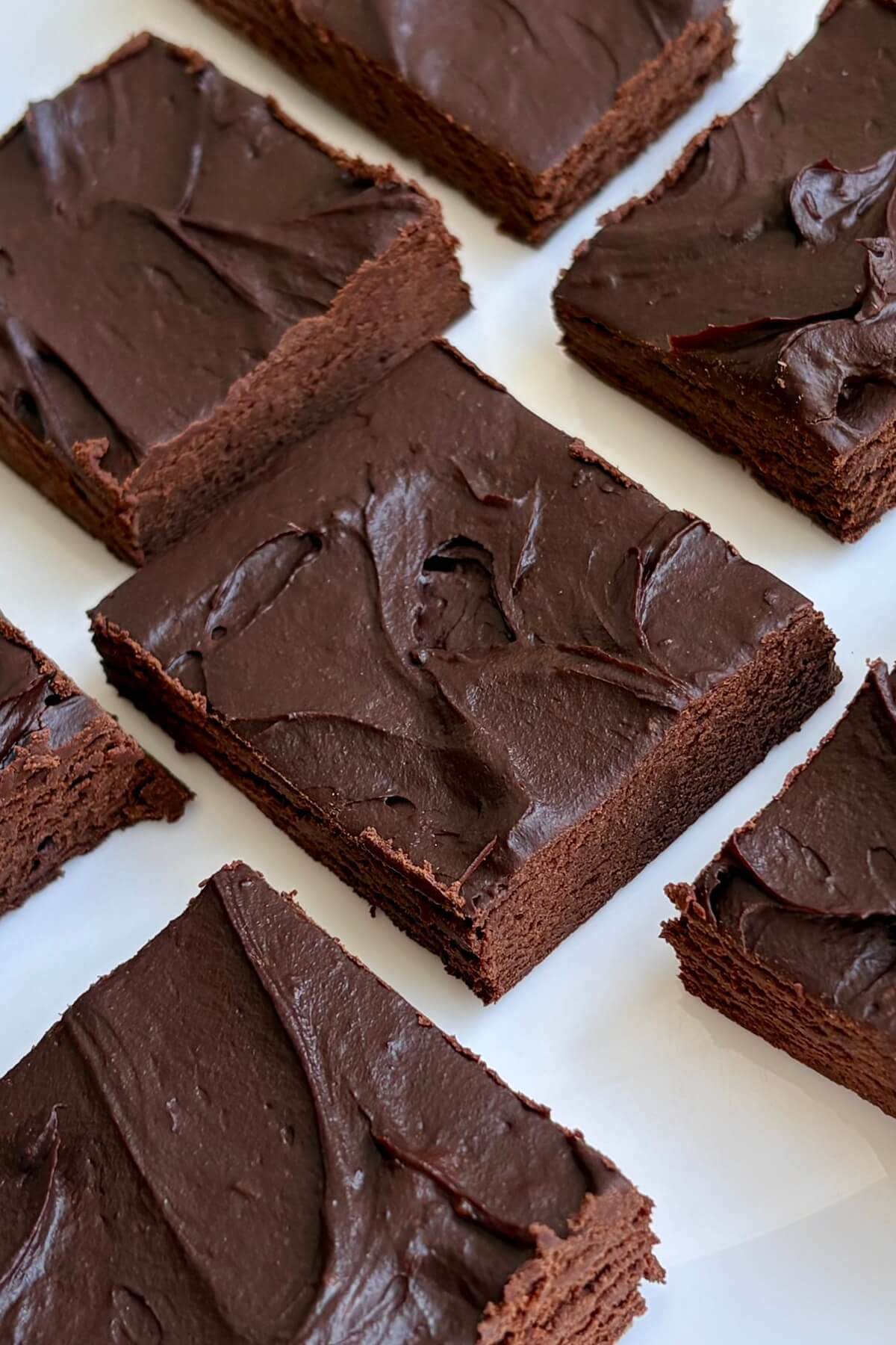 Fudge made with avocados on a plate.