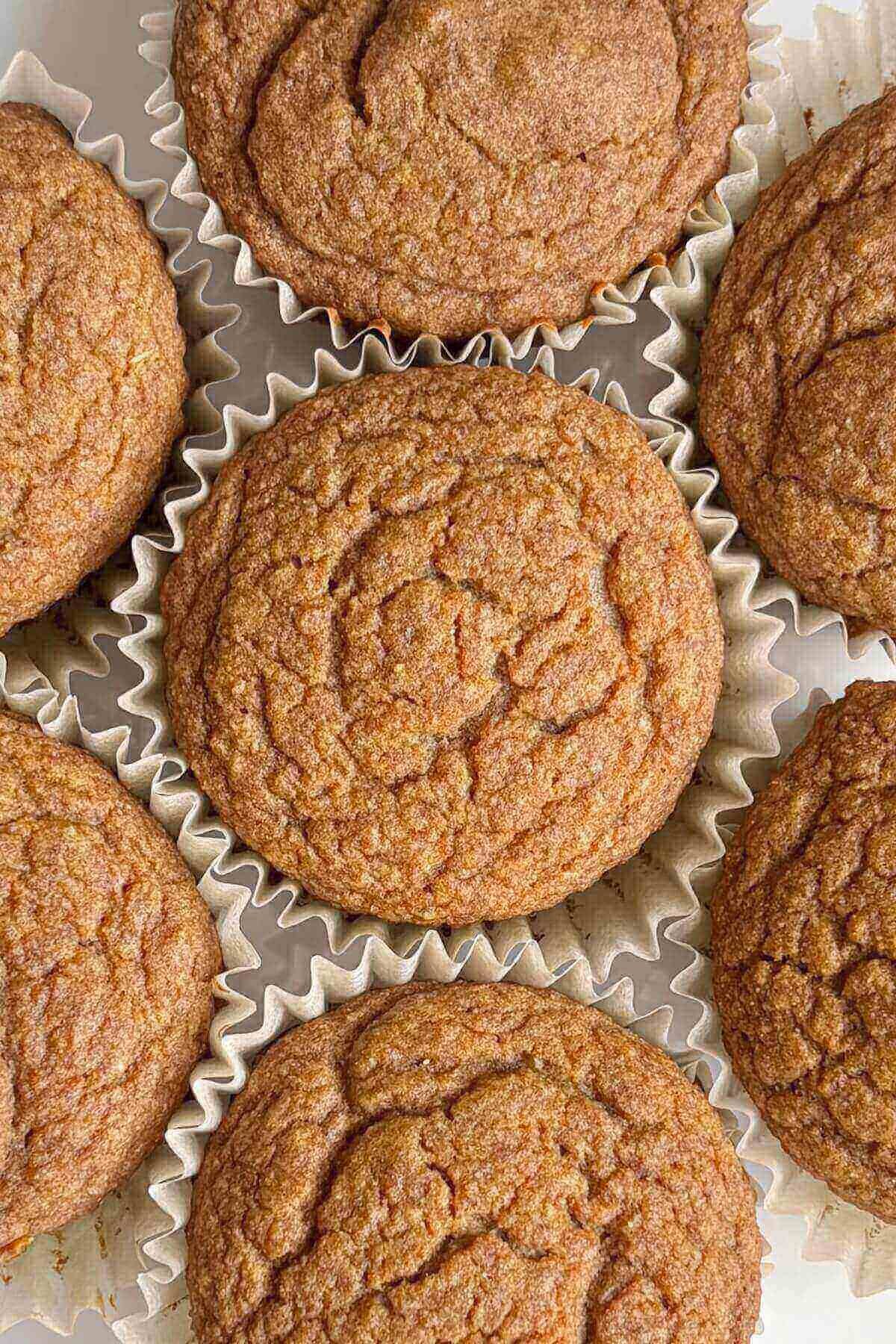 Muffins made with corn flour on a white plate.