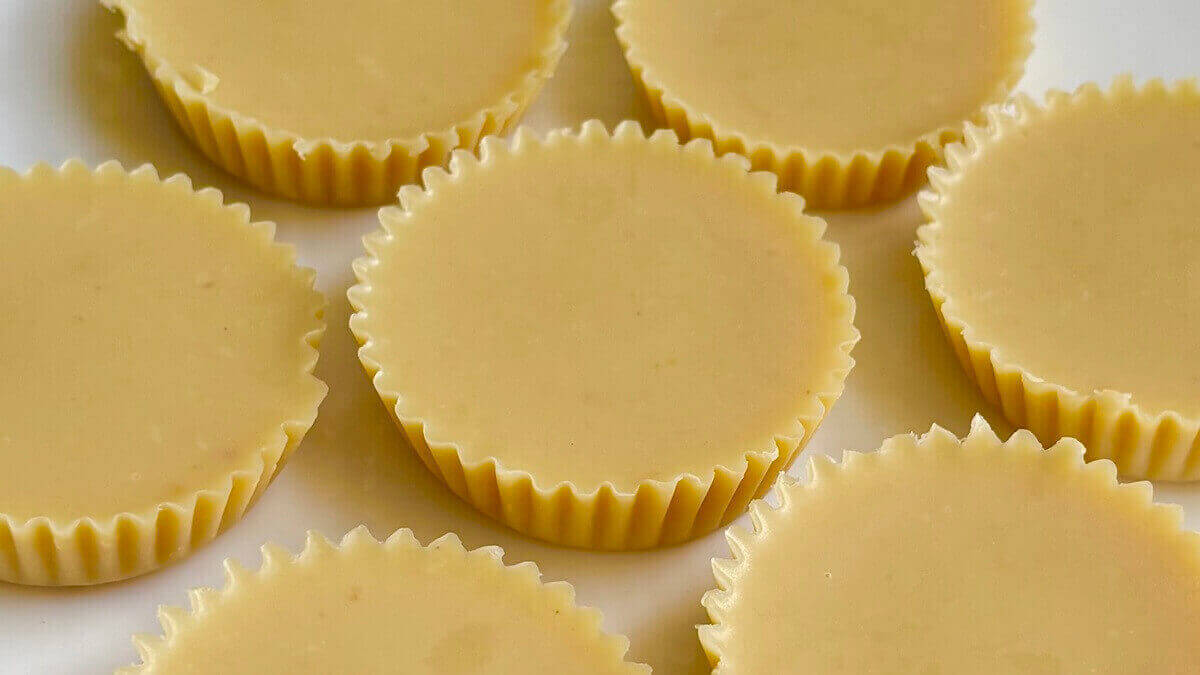 Fat bombs on a white plate.